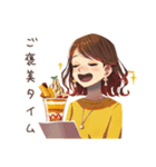 丸の内OLのご褒美スイーツタイム（個別スタンプ：4）