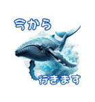 ど迫力シロナガスクジラの敬語スタンプ！（個別スタンプ：34）