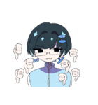 みずいろメガネくん（個別スタンプ：2）