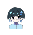 みずいろメガネくん（個別スタンプ：4）