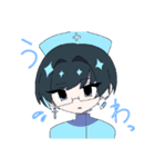 みずいろメガネくん（個別スタンプ：11）