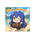 な〜ずカフェ うみ沖縄旅行記（個別スタンプ：6）