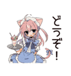 夏のねこみみメイド★レトロ風（個別スタンプ：13）