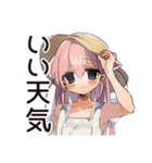 夏のねこみみメイド★レトロ風（個別スタンプ：15）