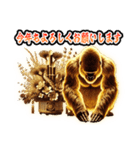 ✨再販【飛び出す】黄金イケメンゴリラ（個別スタンプ：4）