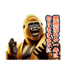 ✨再販【飛び出す】黄金イケメンゴリラ（個別スタンプ：10）