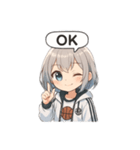 バスケ女子日常会話（個別スタンプ：7）