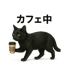 リアルな黒猫の日常表現LINEスタンプ（個別スタンプ：14）
