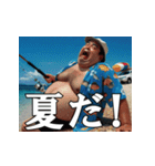 真夏の釣り好き中高年おっちゃんスタンプ（個別スタンプ：3）