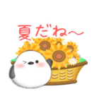 【シマエナガです】花束/夏のひまわり4（個別スタンプ：1）
