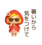 3D着ぐるみ♡苺ちゃん【夏】（個別スタンプ：7）
