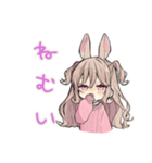 ほわほわ♡うさぎ彼女スタンプ（個別スタンプ：19）