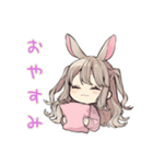 ほわほわ♡うさぎ彼女スタンプ（個別スタンプ：27）