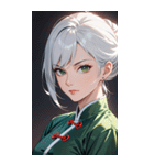 白髪決め顔カンフー美女0（個別スタンプ：9）