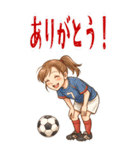 サッカー 女子 部活 スポーツ (大)（個別スタンプ：21）