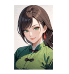 茶髪笑顔カンフー美女0（個別スタンプ：3）