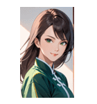 茶髪笑顔カンフー美女0（個別スタンプ：6）