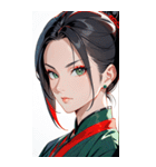 黒髪真顔カンフー美女0（個別スタンプ：5）