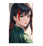 黒髪真顔カンフー美女0（個別スタンプ：6）