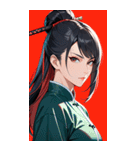 黒髪真顔カンフー美女0（個別スタンプ：20）