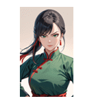 黒髪真顔カンフー美女0（個別スタンプ：23）