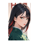 黒髪真顔カンフー美女0（個別スタンプ：33）