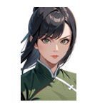 黒髪真顔カンフー美女0（個別スタンプ：36）