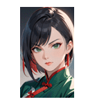 黒髪真顔カンフー美女0（個別スタンプ：37）