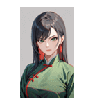 黒髪真顔カンフー美女0（個別スタンプ：40）