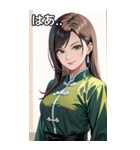 茶髪笑顔カンフー美女（個別スタンプ：24）