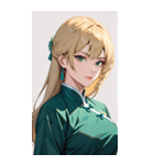 金髪真顔カンフー美女0（個別スタンプ：1）
