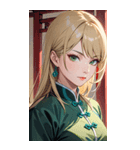 金髪真顔カンフー美女0（個別スタンプ：4）