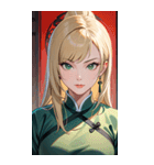 金髪真顔カンフー美女0（個別スタンプ：7）