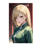 金髪真顔カンフー美女0（個別スタンプ：10）