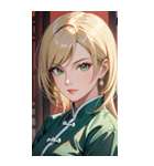金髪真顔カンフー美女0（個別スタンプ：11）