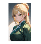 金髪真顔カンフー美女0（個別スタンプ：12）