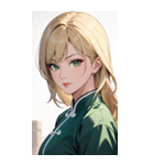金髪真顔カンフー美女0（個別スタンプ：14）