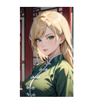 金髪真顔カンフー美女0（個別スタンプ：17）