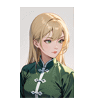 金髪真顔カンフー美女0（個別スタンプ：32）
