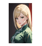 金髪真顔カンフー美女0（個別スタンプ：33）