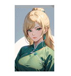 金髪真顔カンフー美女0（個別スタンプ：34）