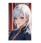 真剣銀髪カンフー女0（個別スタンプ：2）