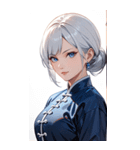 真剣銀髪カンフー女0（個別スタンプ：16）