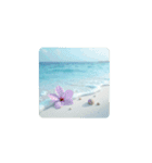夏の海と花と月と.シンプル.healing stamp（個別スタンプ：5）