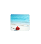 夏の海と花と月と.シンプル.healing stamp（個別スタンプ：7）