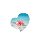 夏の海と花と月と.シンプル.healing stamp（個別スタンプ：8）