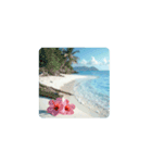 夏の海と花と月と.シンプル.healing stamp（個別スタンプ：11）