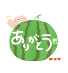 福を呼ぶ♡にっこり梟の前向き幸せ言葉♡夏（個別スタンプ：20）