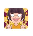 顔芸ガールの日常2（個別スタンプ：4）