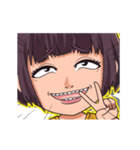 顔芸ガールの日常2（個別スタンプ：5）